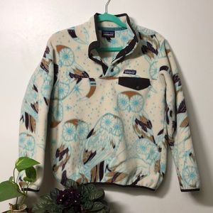 RARE Patagonia synchilla pull over - Owls -Small